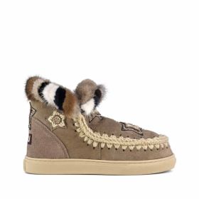 MOU ESKIMO SNEAKER STAR PATCHES & MINK FUR TRIM